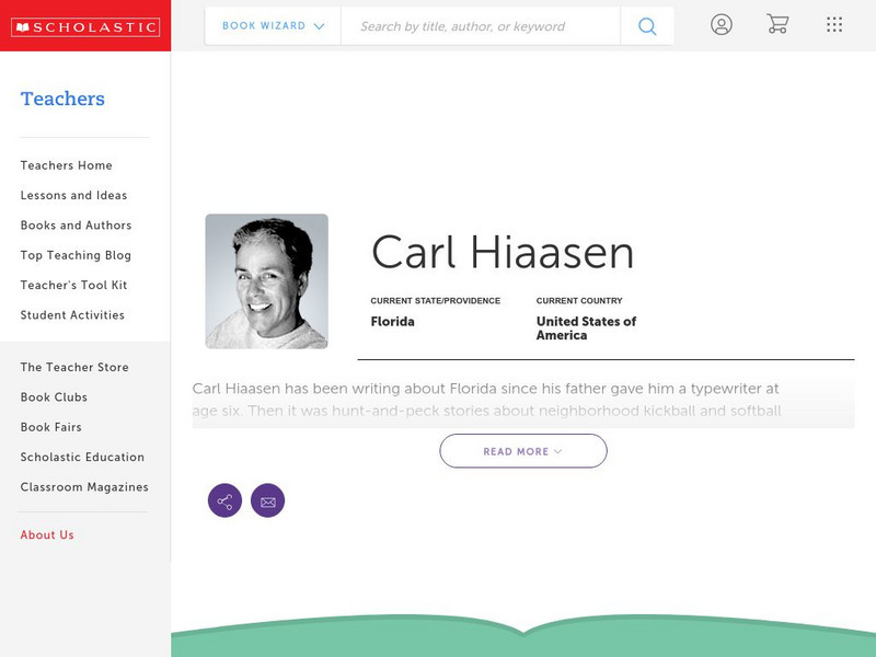 Scholastic: Biography: Carl Hiaasen Handout Scholastic: Biography: Carl Hiaasen Handout