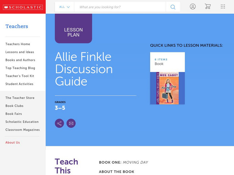 Scholastic: Discussion Guide: Allie Finkle Lesson Plan