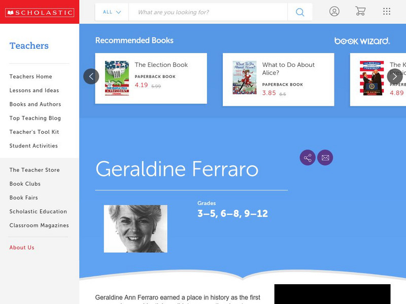 Scholastic: Geraldine Ferraro Website Scholastic: Geraldine Ferraro Website