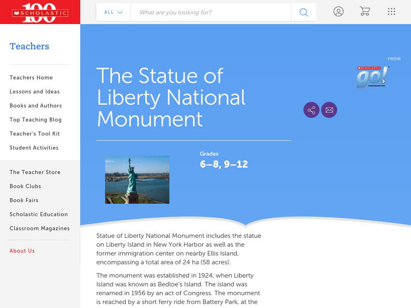 Scholastic: The Statue of Liberty National Monument Website Scholastic: The Statue of Liberty National Monument Website