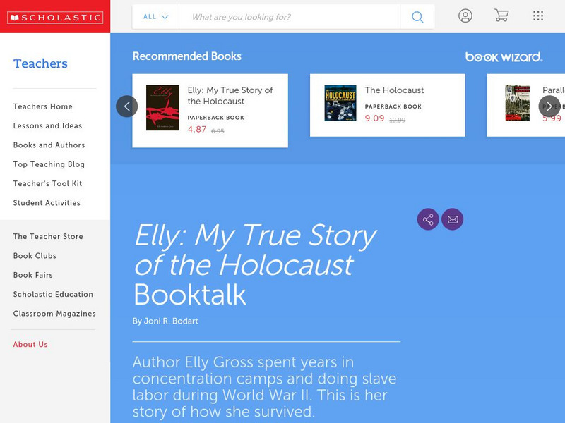 Scholastic: Discussion Guide: Elly: My True Story of the Holocaust Booktalk Lesson Plan