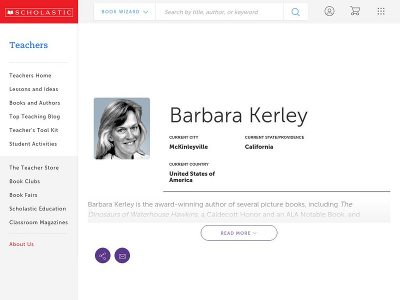 Scholastic: Biography: Barbara Kerley Handout Scholastic: Biography: Barbara Kerley Handout