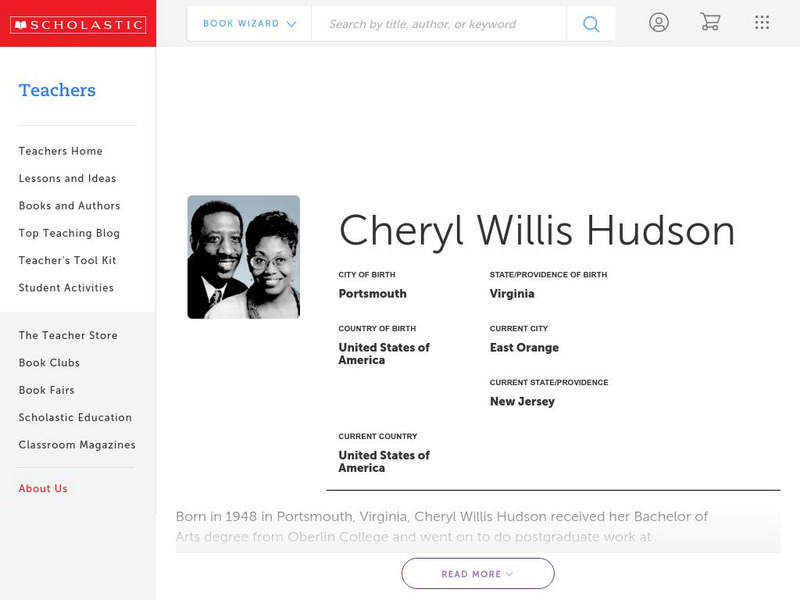 Scholastic: Biography: Cheryl Willis Hudson Handout Scholastic: Biography: Cheryl Willis Hudson Handout