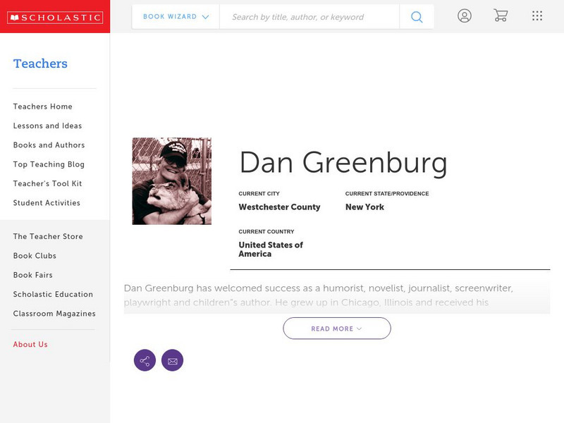 Scholastic: Biography: Dan Greenburg Handout Scholastic: Biography: Dan Greenburg Handout