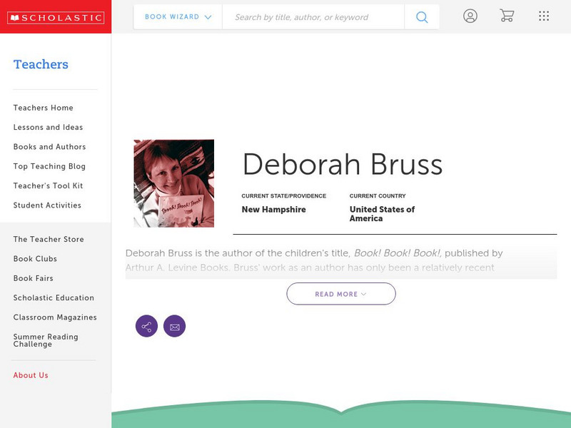 Scholastic: Biography: Deborah Bruss Handout Scholastic: Biography: Deborah Bruss Handout