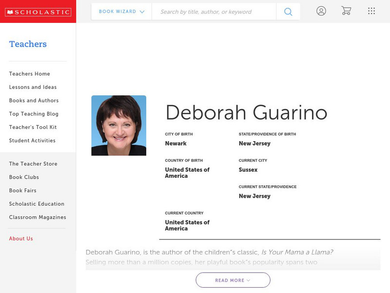 Scholastic: Biography: Deborah Guarino Handout Scholastic: Biography: Deborah Guarino Handout