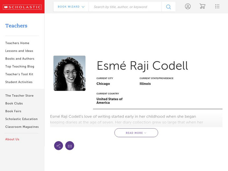 Scholastic: Biography: Esme Raji Codell Handout Scholastic: Biography: Esme Raji Codell Handout