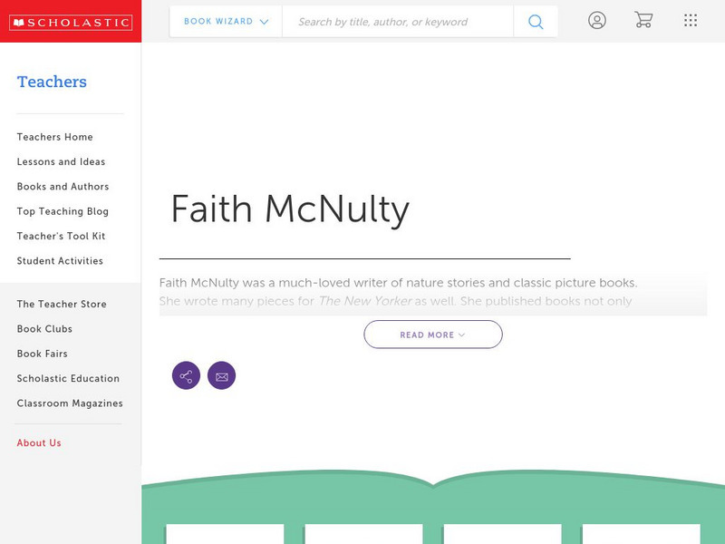Scholastic: Biography: Faith Mc Nulty Handout Scholastic: Biography: Faith Mc Nulty Handout