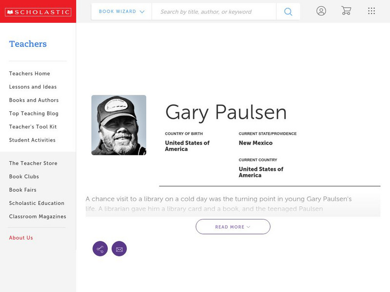 Scholastic: Gary Paulsen Handout Scholastic: Gary Paulsen Handout