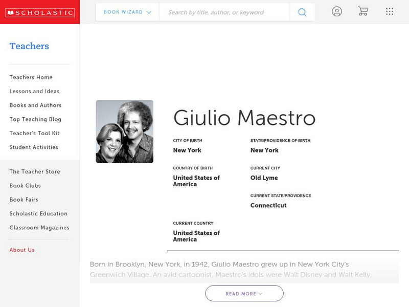 Scholastic: Biography: Giulio Maestro Handout Scholastic: Biography: Giulio Maestro Handout