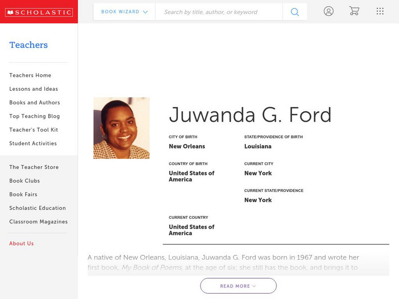 Scholastic: Biography: Juwanda G. Ford Handout Scholastic: Biography: Juwanda G. Ford Handout