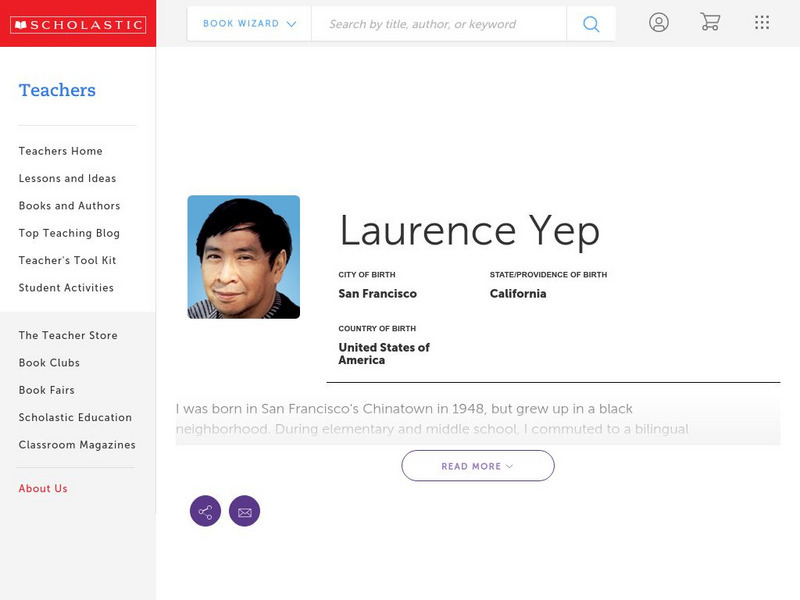 Scholastic: Lawrence Yep Handout Scholastic: Lawrence Yep Handout