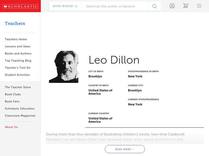 Scholastic: Leo Dillon's Biography Handout Scholastic: Leo Dillon's Biography Handout