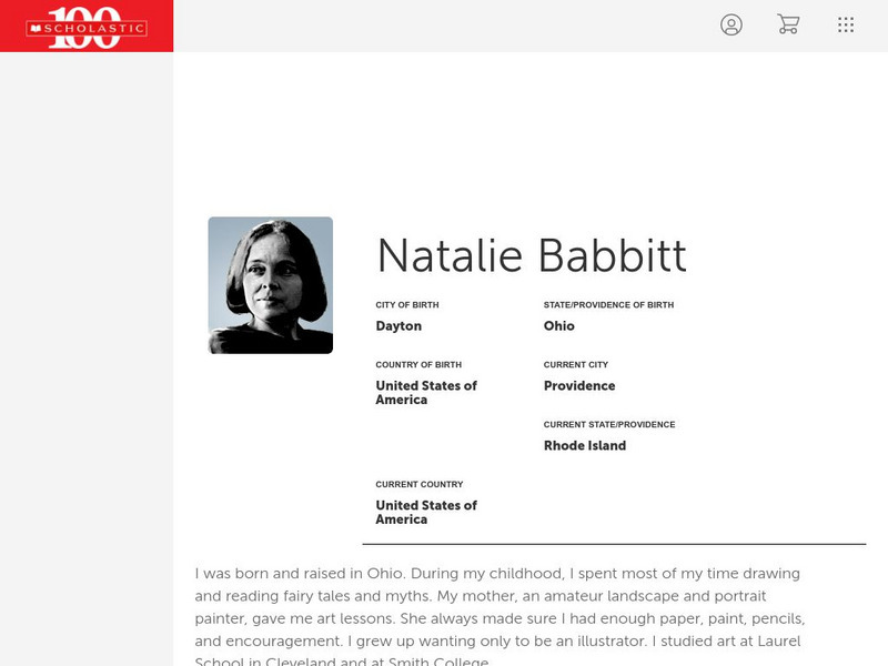 Scholastic: Natalie Babbitt's Biography Handout