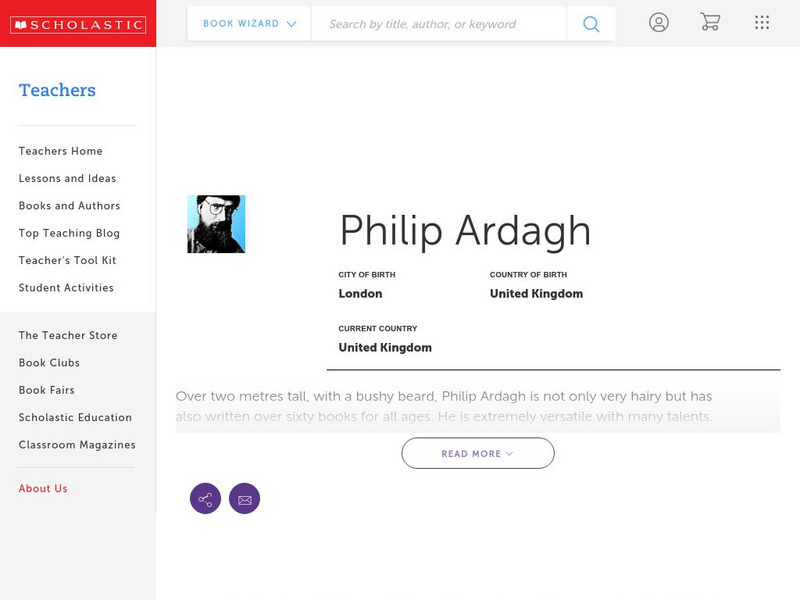 Scholastic: Biography: Philip Ardagh Handout Scholastic: Biography: Philip Ardagh Handout