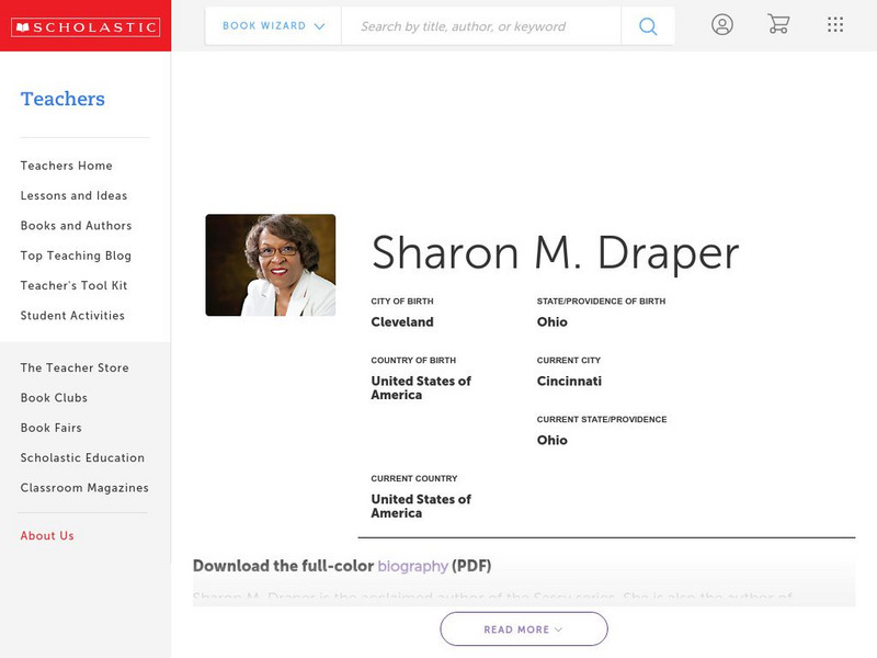 Scholastic: Sharon M. Draper Handout Scholastic: Sharon M. Draper Handout
