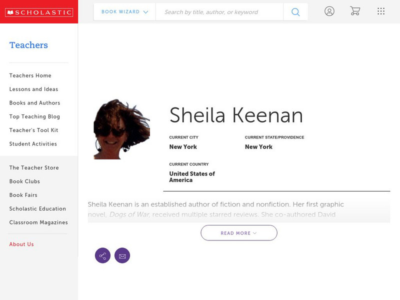 Scholastic: Biography: Sheila Keenan Handout Scholastic: Biography: Sheila Keenan Handout