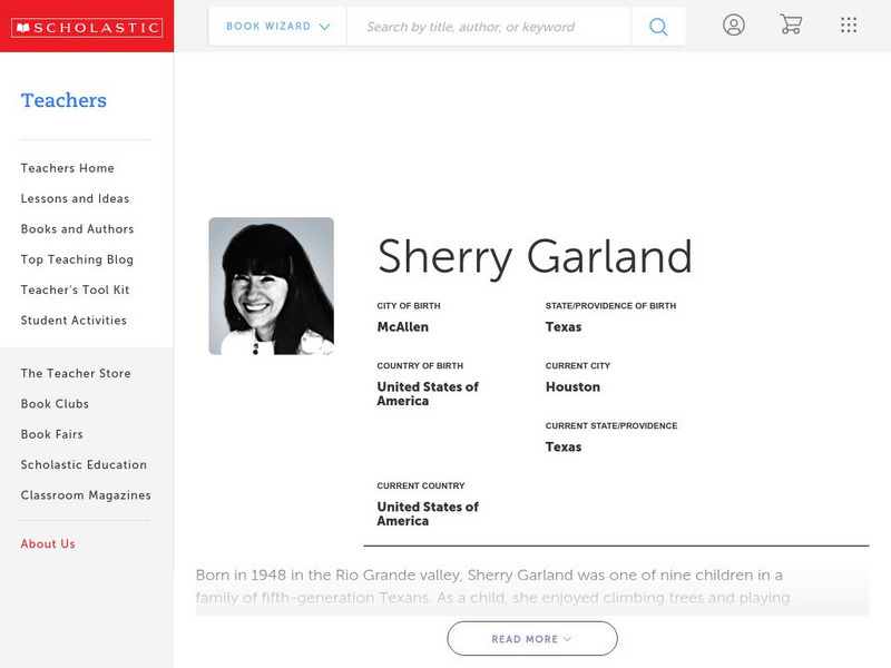 Scholastic: Biography: Sherry Garland Handout Scholastic: Biography: Sherry Garland Handout
