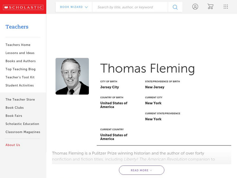 Scholastic: Biography: Thomas Fleming Handout Scholastic: Biography: Thomas Fleming Handout