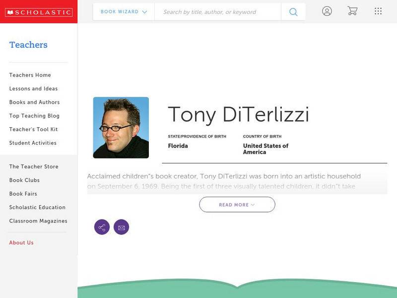 Scholastic: Biography: Tony Di Terlizzi Handout Scholastic: Biography: Tony Di Terlizzi Handout
