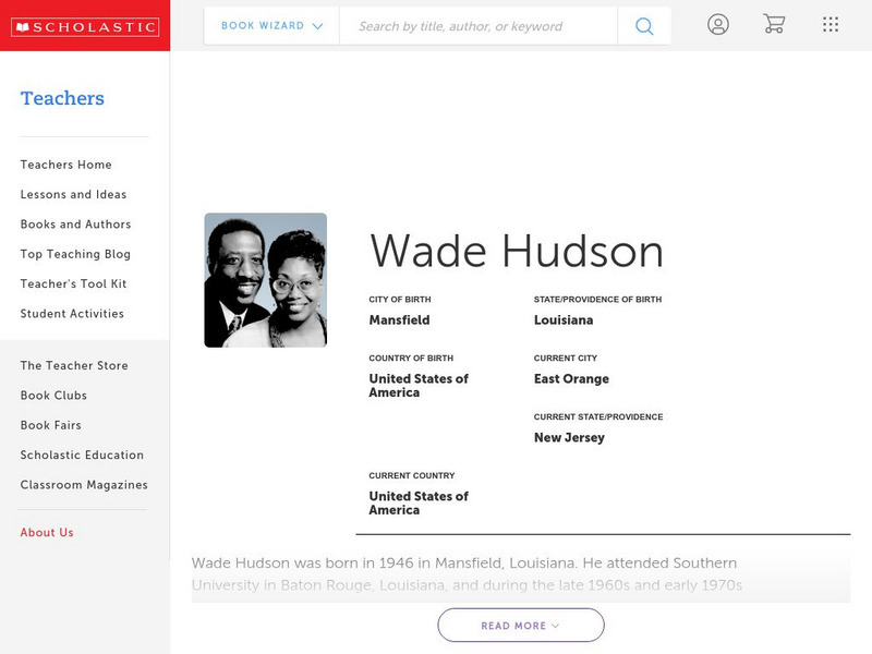 Scholastic: Biography: Wade Hudson Handout Scholastic: Biography: Wade Hudson Handout