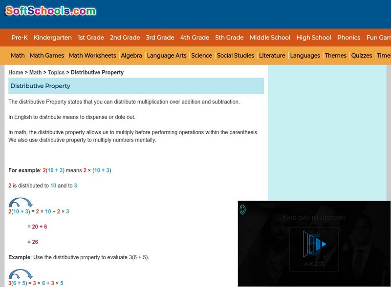 Soft Schools: Distributive Property eBook Soft Schools: Distributive Property eBook