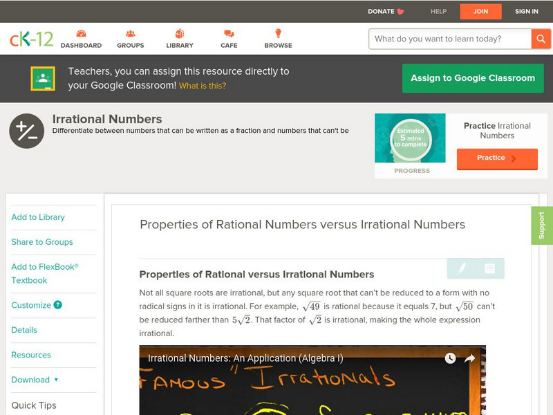 Ck 12: Algebra: Properties of Rational Numbers Unit Plan Ck 12: Algebra: Properties of Rational Numbers Unit Plan