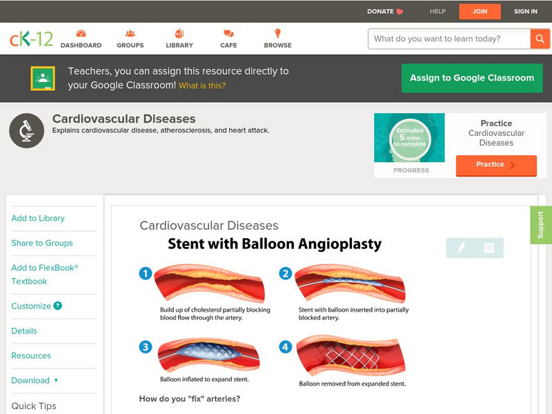 Ck 12: Life Science: Cardiovascular Diseases Unit Plan