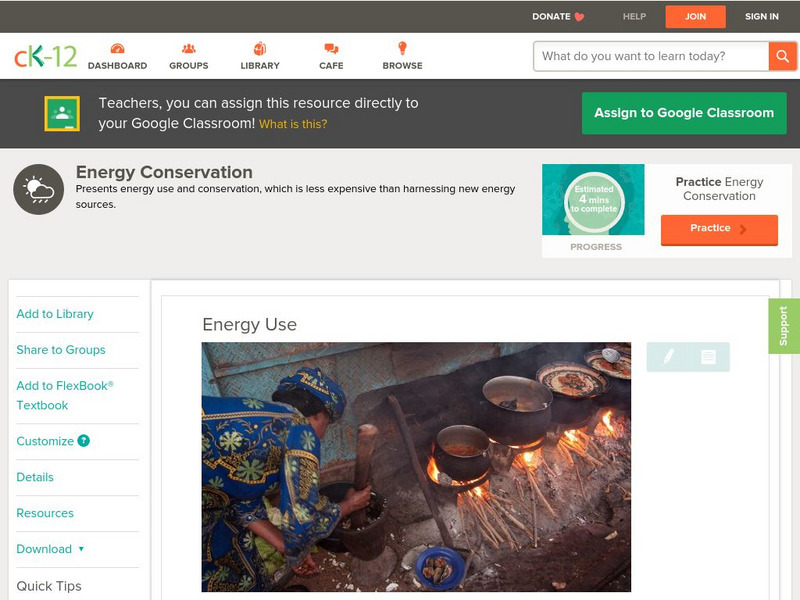 Ck 12: Earth Science: Energy Use Unit Plan Ck 12: Earth Science: Energy Use Unit Plan