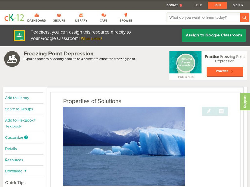 Ck 12: Physical Science: Properties of Solutions Unit Plan Ck 12: Physical Science: Properties of Solutions Unit Plan