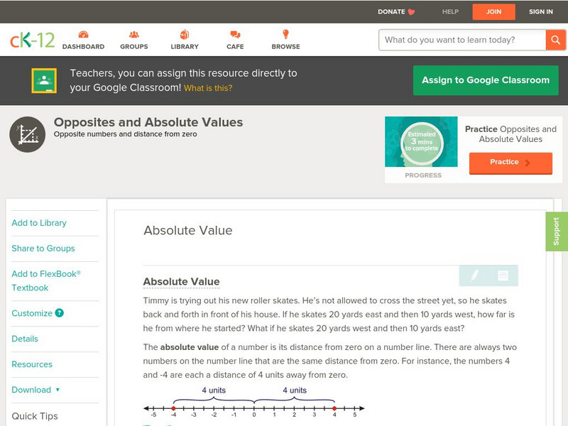 Ck 12: Algebra: Absolute Value Unit Plan Ck 12: Algebra: Absolute Value Unit Plan