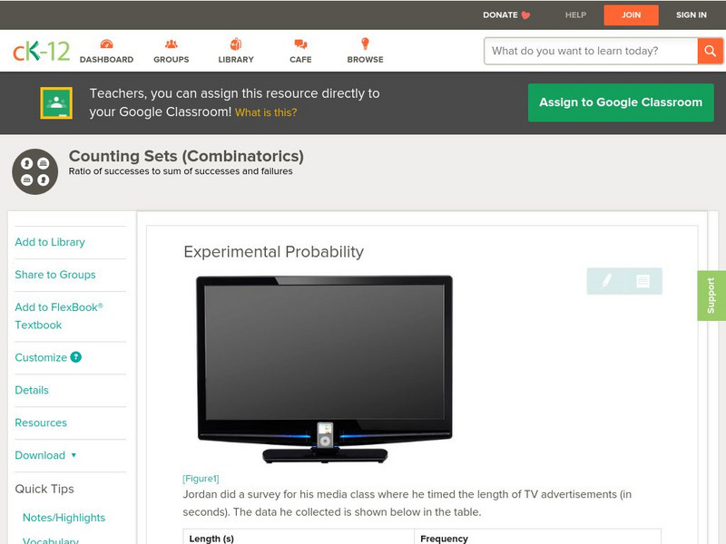 Ck 12: Probability: Experimental Probability Unit Plan Ck 12: Probability: Experimental Probability Unit Plan