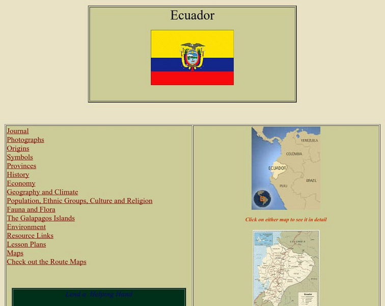 Adventure Learning Foundation: Ecuador Website Adventure Learning Foundation: Ecuador Website