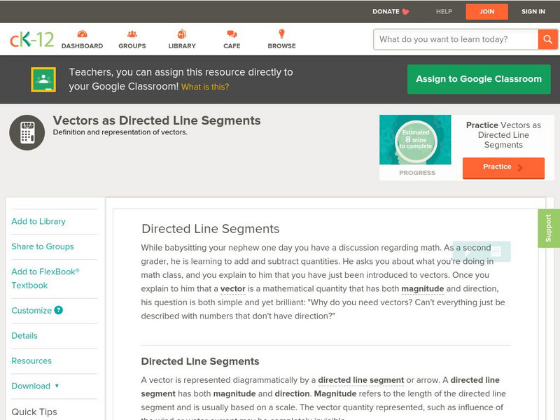 Ck 12: Trigonometry: Directed Line Segments Unit Plan Ck 12: Trigonometry: Directed Line Segments Unit Plan