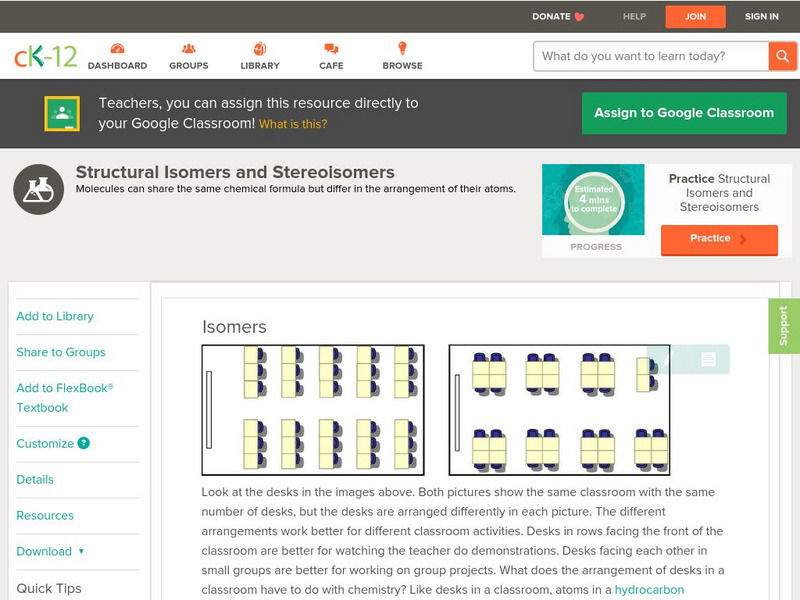 Ck 12: Physical Science: Isomers Unit Plan