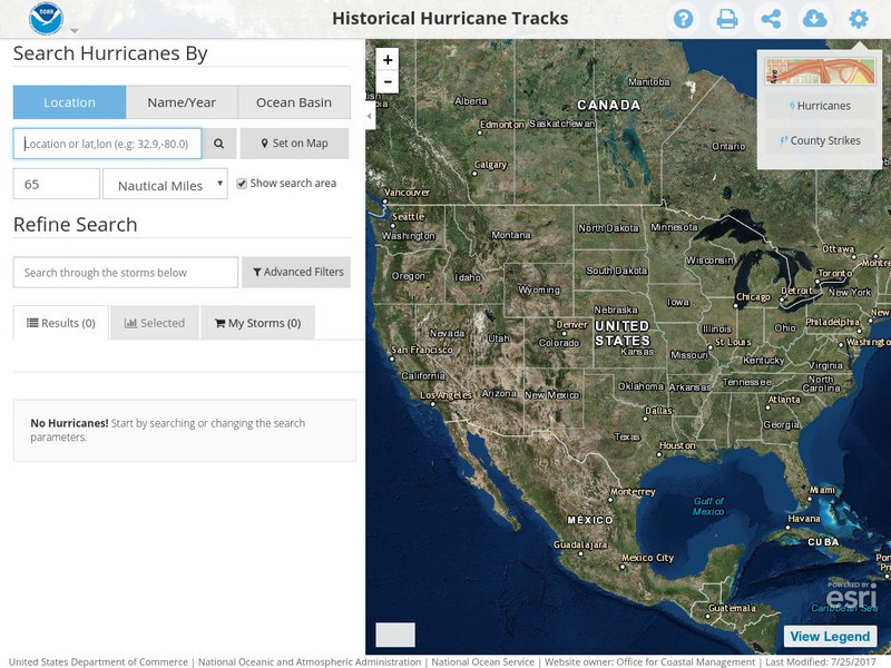 Noaa: Historical Hurricane Tracks Website Noaa: Historical Hurricane Tracks Website