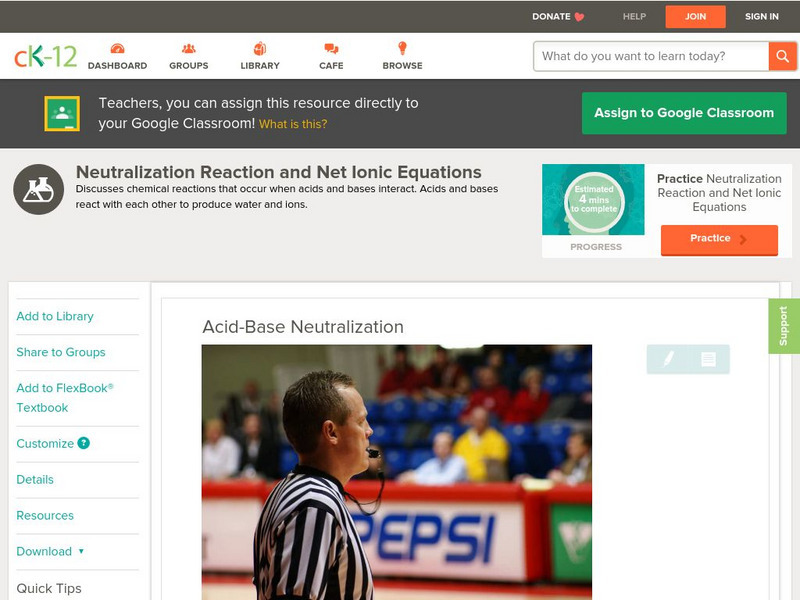 Ck 12: Physical Science: Acid Base Neutralization Unit Plan Ck 12: Physical Science: Acid Base Neutralization Unit Plan
