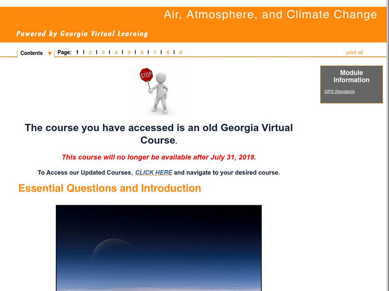 Ga Virtual Learning: Air, Atmosphere, and Climate Change Unit Plan