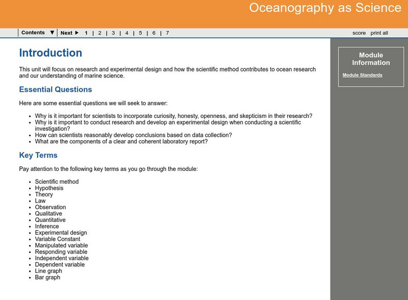 Ga Virtual Learning: Oceanography as Science Unit Plan Ga Virtual Learning: Oceanography as Science Unit Plan