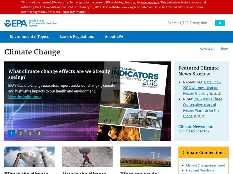 Epa: Climate Change Website Epa: Climate Change Website
