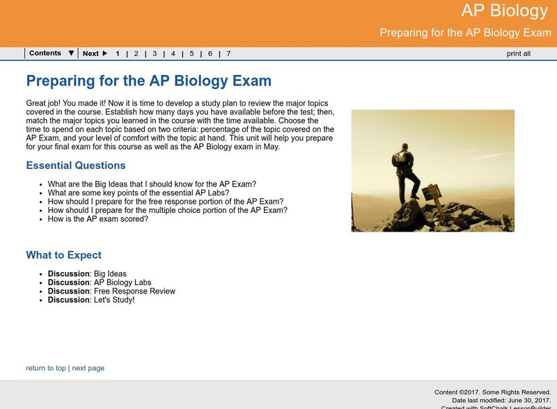 Ga Virtual Learning: Ap Biology: Preparing for the Ap Biology Exam Unit Plan Ga Virtual Learning: Ap Biology: Preparing for the Ap Biology Exam Unit Plan