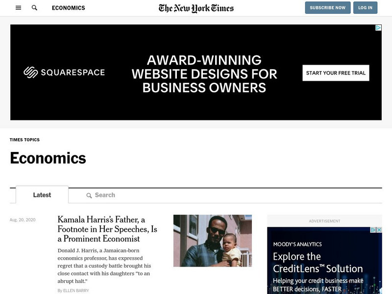 New York Times: Economics News Website New York Times: Economics News Website