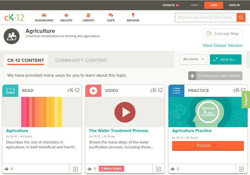 Ck 12: Chemistry: Agriculture Unit Plan