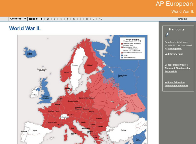 Ga Virtual Learning: Ap European: World War Ii Unit Plan Ga Virtual Learning: Ap European: World War Ii Unit Plan