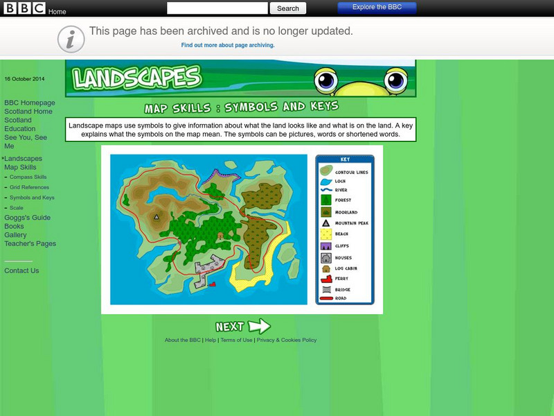 Bbc: Landscapes: Map Skills: Symbols and Keys Graphic Bbc: Landscapes: Map Skills: Symbols and Keys Graphic