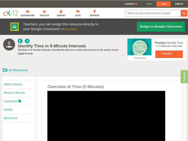 Ck 12: Elem Math: Overview of Time (5 Minutes) Instructional Video
