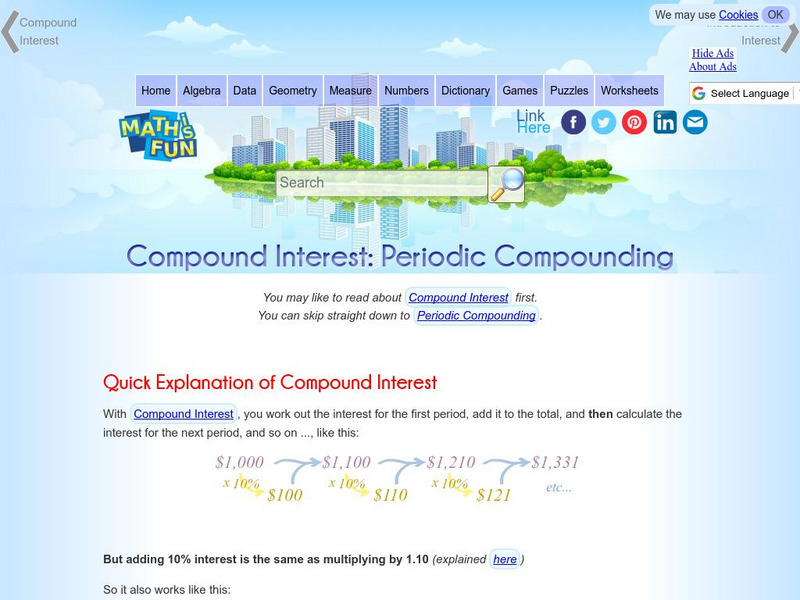 Math Is Fun: Compound Interest: Periodic Compounding Handout Math Is Fun: Compound Interest: Periodic Compounding Handout