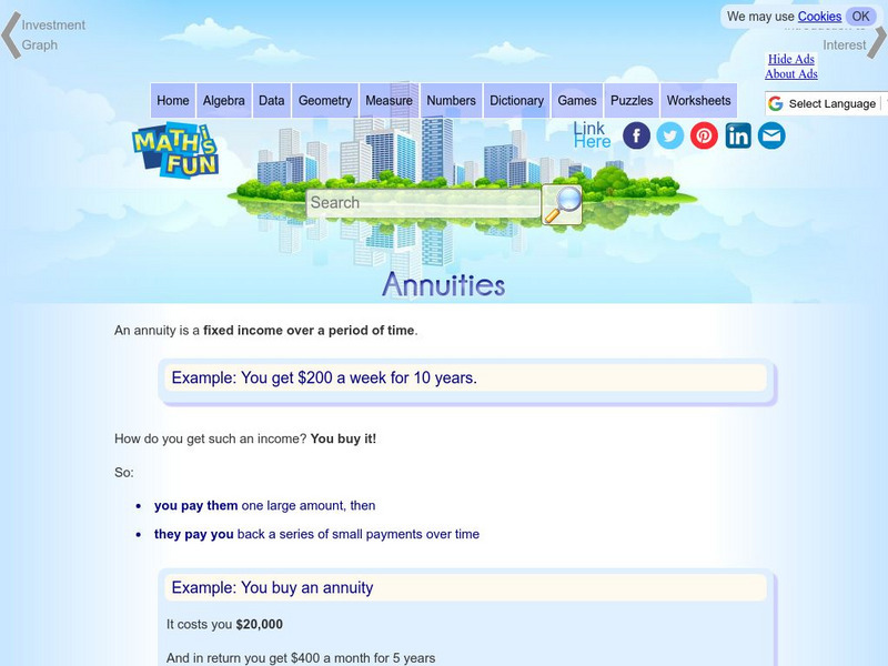 Math Is Fun: Annuities Handout