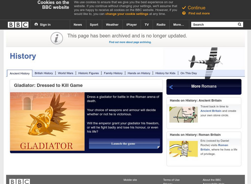 Bbc: Gladiator: Dressed to Kill Interactive Bbc: Gladiator: Dressed to Kill Interactive