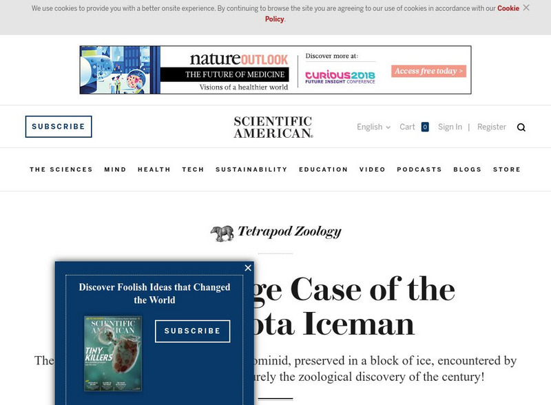 The Strange Case of the Minnesota Iceman Article The Strange Case of the Minnesota Iceman Article